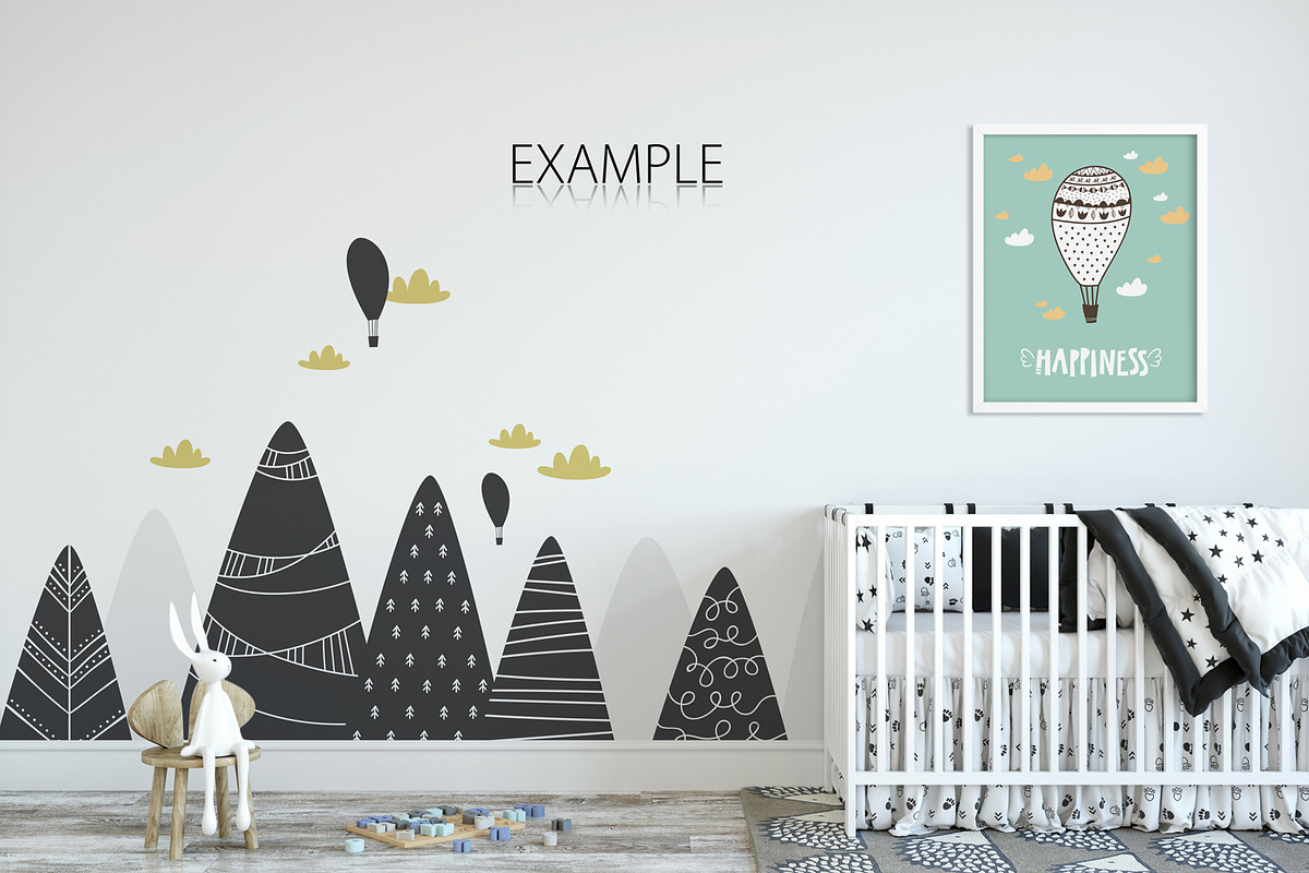 KIDS WALL & FRAMES Mockup Bundle - 4, a Product Mockup by Yuri-U (Photo 33 of 38)
