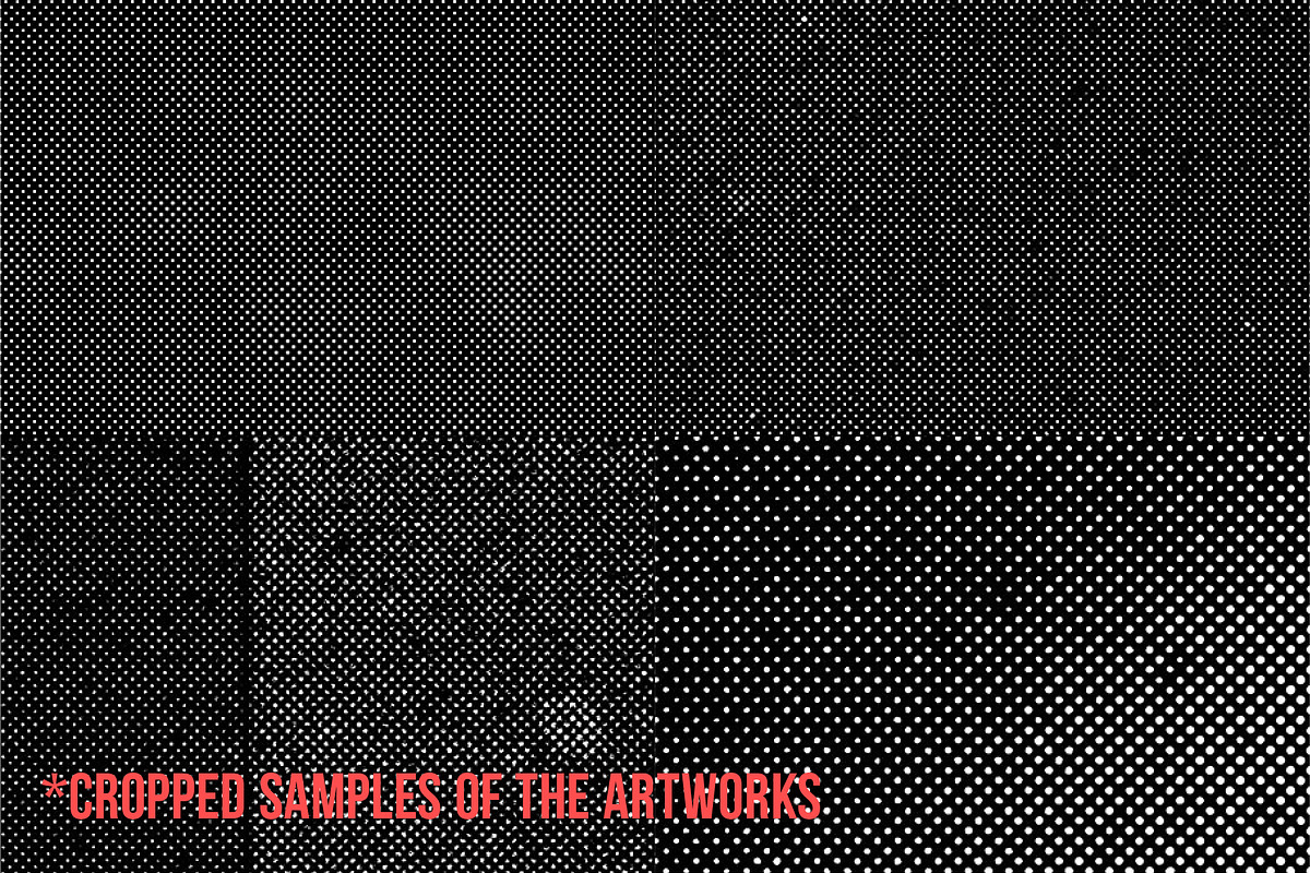 Dark Halftone Textures Pack, a Texture Graphic by fukomoku (Photo 10 of 10)