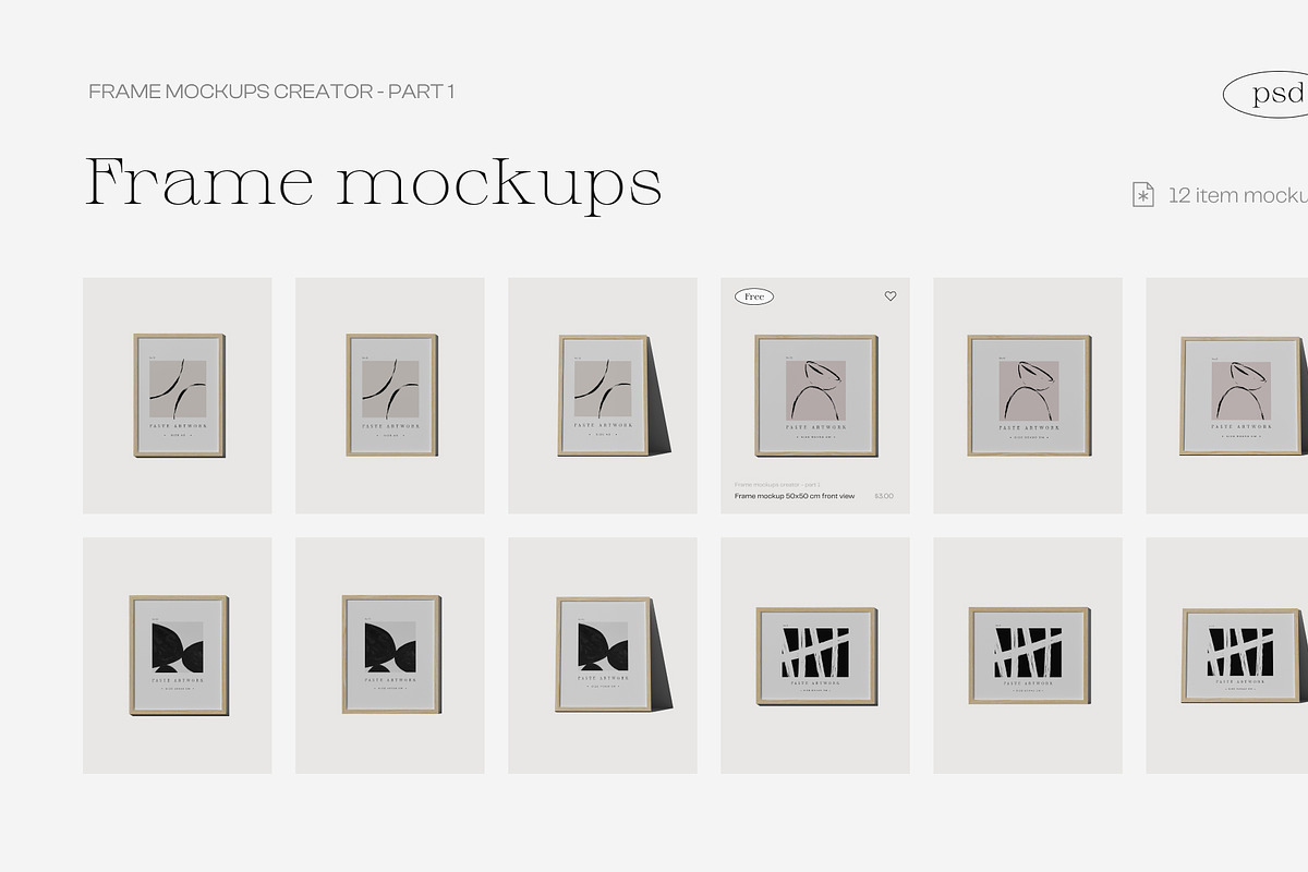 Frame mockup creator - part 1, a Print Template by Creatoom (Photo 10 of 17)