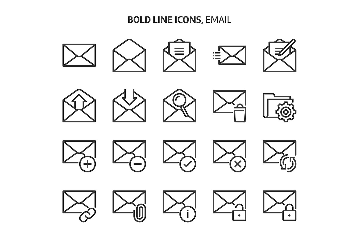 Bold Line Icons, an Outline Icon by Howcolour (Photo 69 of 151)
