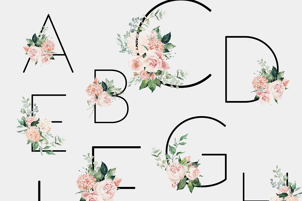 Clair & Blush - Summer Floral Set, an Illustration by studioequinox (Photo 9 of 14)