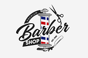 Barbershop Logo Vintage Vector Templ, a Graphic by Logoworks (Thumbnail 2 of 2)