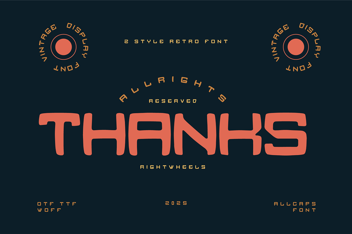 HUBCAPT - Retro Handdrawn Font, a Font by Rightwheels (Photo 10 of 10)