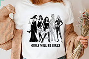 Girls Will Be Girls PNG SVG, a Seasonal Illustration by Rose Art (Thumbnail 4 of 5)