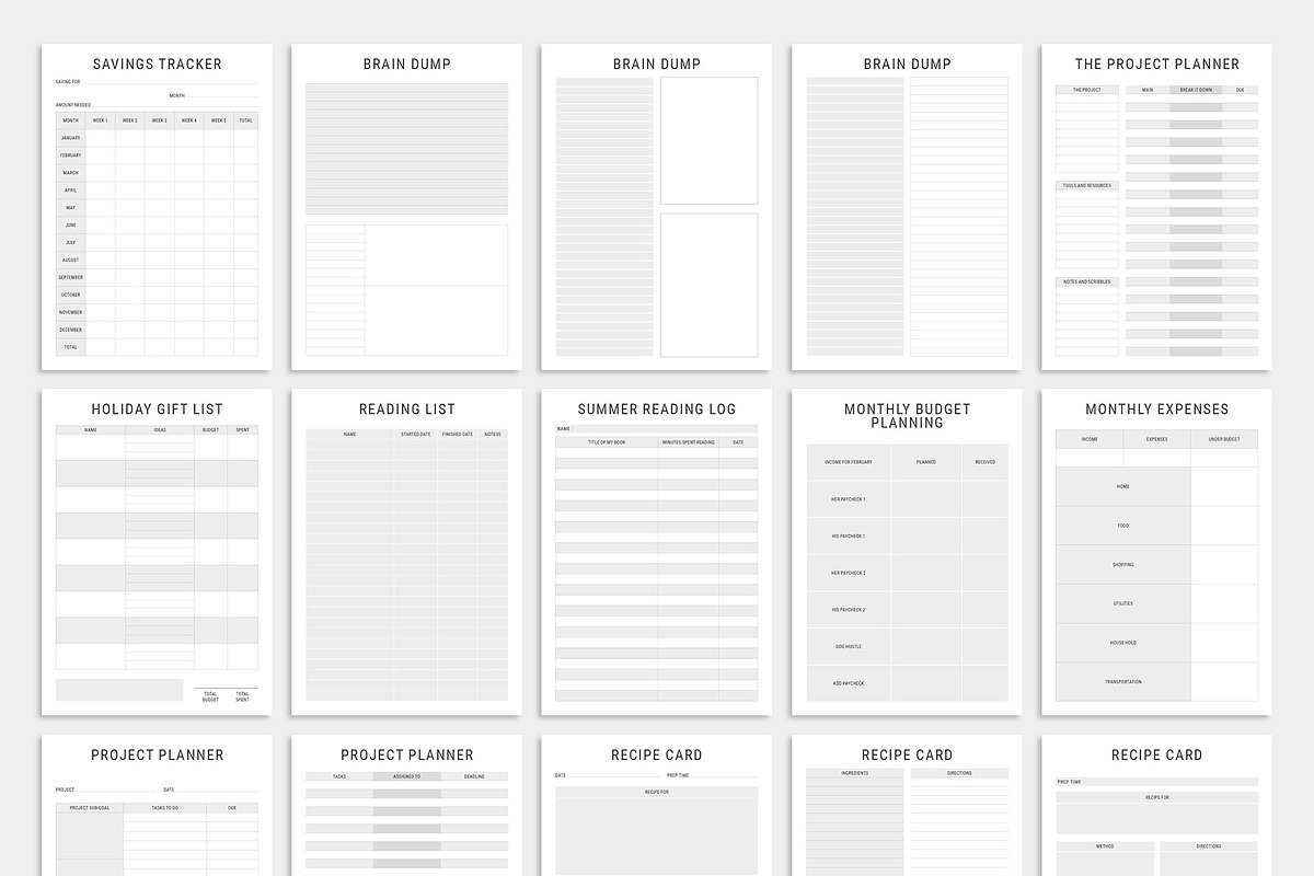 2024 MONDAY & SUNDAY START PLANNER, a Stationery Template by MNT-Creator (Photo 10 of 11)