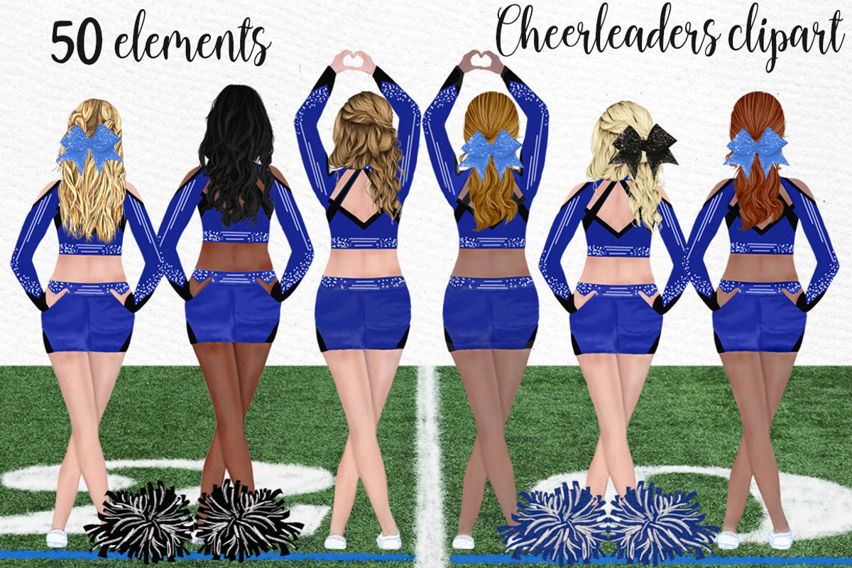 Cheerleaders Clipart, Girls clipart, a Person Illustration by LeCoqDesign (Photo 1 of 8)