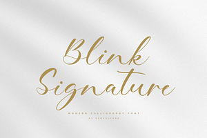Blink Signature Calligraphy Font