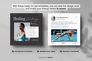 Wellness Static Ad Templates Canva, a Social Media Template by DigiPax (Thumbnail 5 of 11)