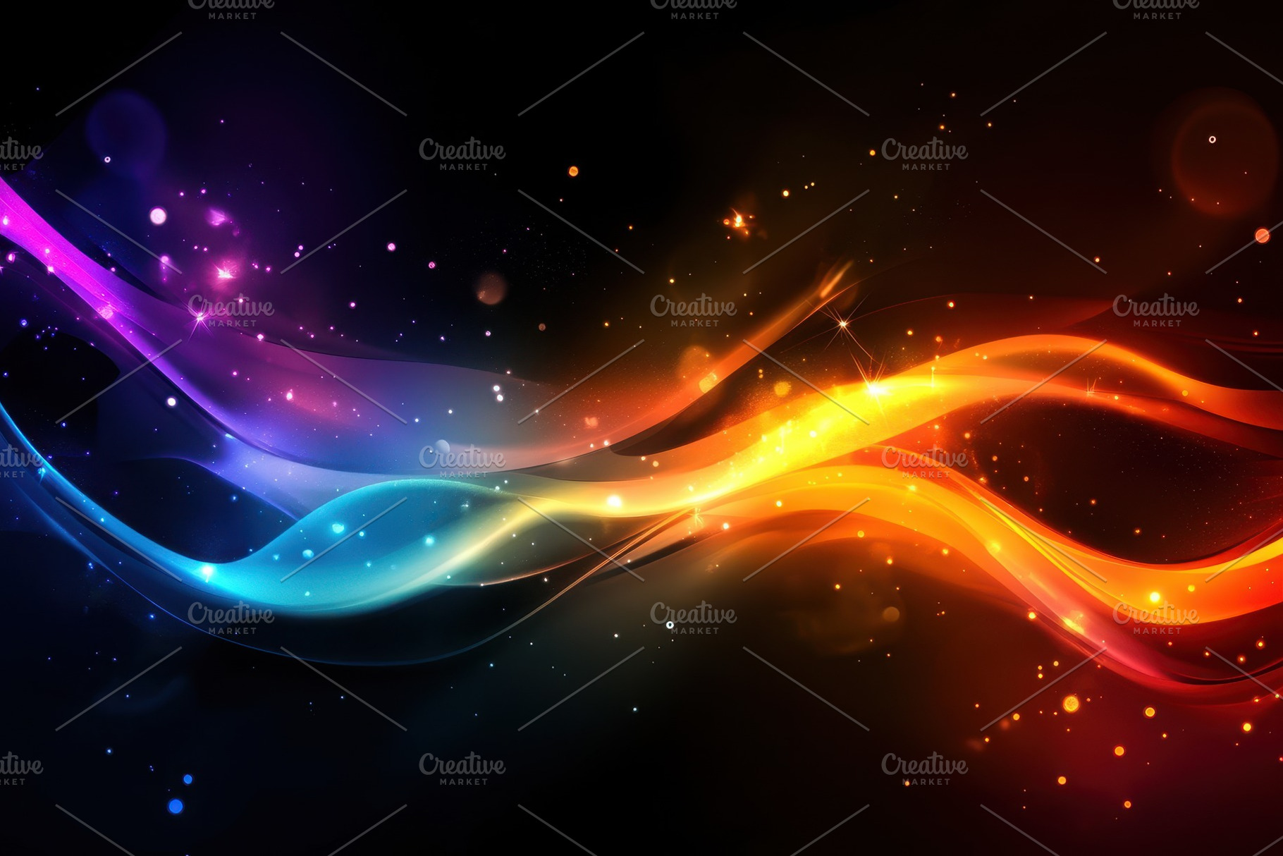 Vivid abstract light display, a Photo by Pavel_design