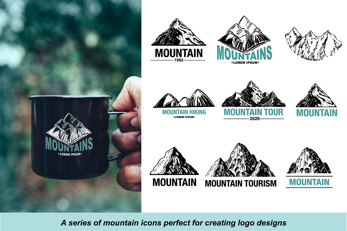 Mountains and trees sketch, an Object Graphic by Live line (Photo 3 of 6)