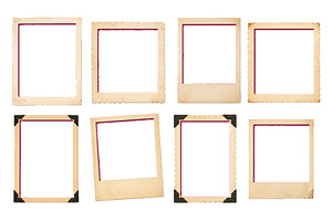 Set of vintage blank photo frames, a Texture Illustration by ZinetroN
