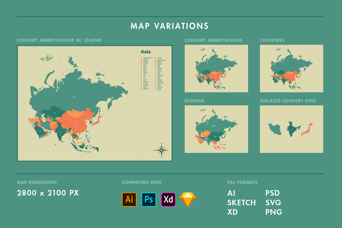 Asia Vector Map, a Graphic by Ben Buysse (Photo 4 of 4)