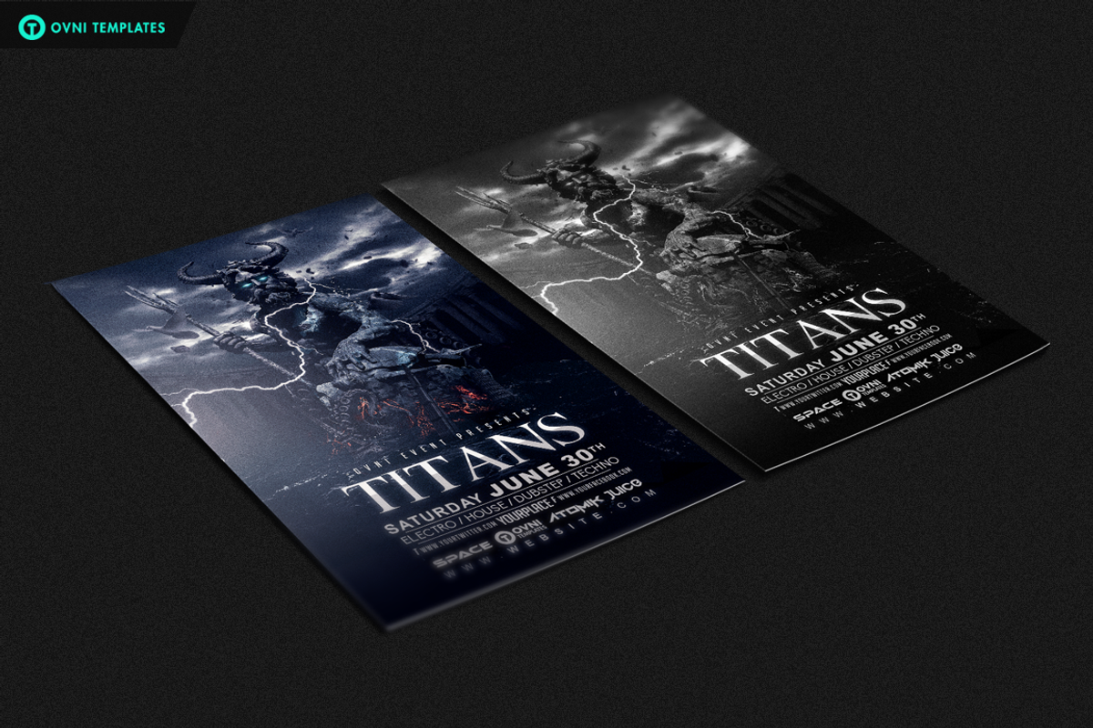 TITANS Flyer Template, a Flyer Template by OVNI-TEMPLATES (Photo 2 of 3)