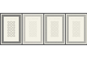Celtic knot braided frame border, an Object Illustration by RevelStockart