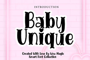 Baby Unique, a Font by Wow Magic
