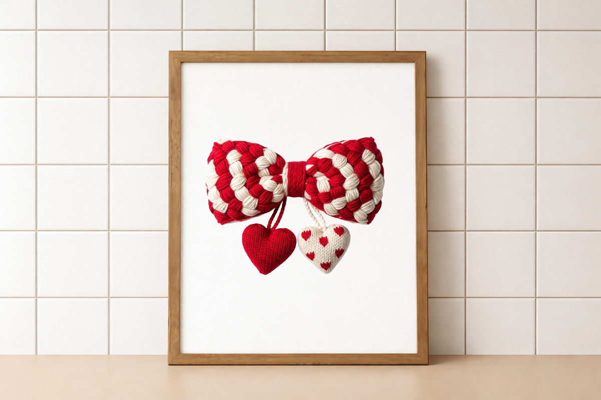 Cozy Valentine Bow PNG, an Illustration by DreamArtGraphic (Photo 4 of 4)