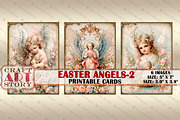 Easter angels-2 cards Atc ACEO, a Seasonal Illustration by CraftArtStory (Thumbnail 2 of 4)