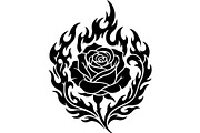 Flaming Rose Floral Ornament Vector, a Decorative Illustration by Designer_Momina (Thumbnail 19 of 21)