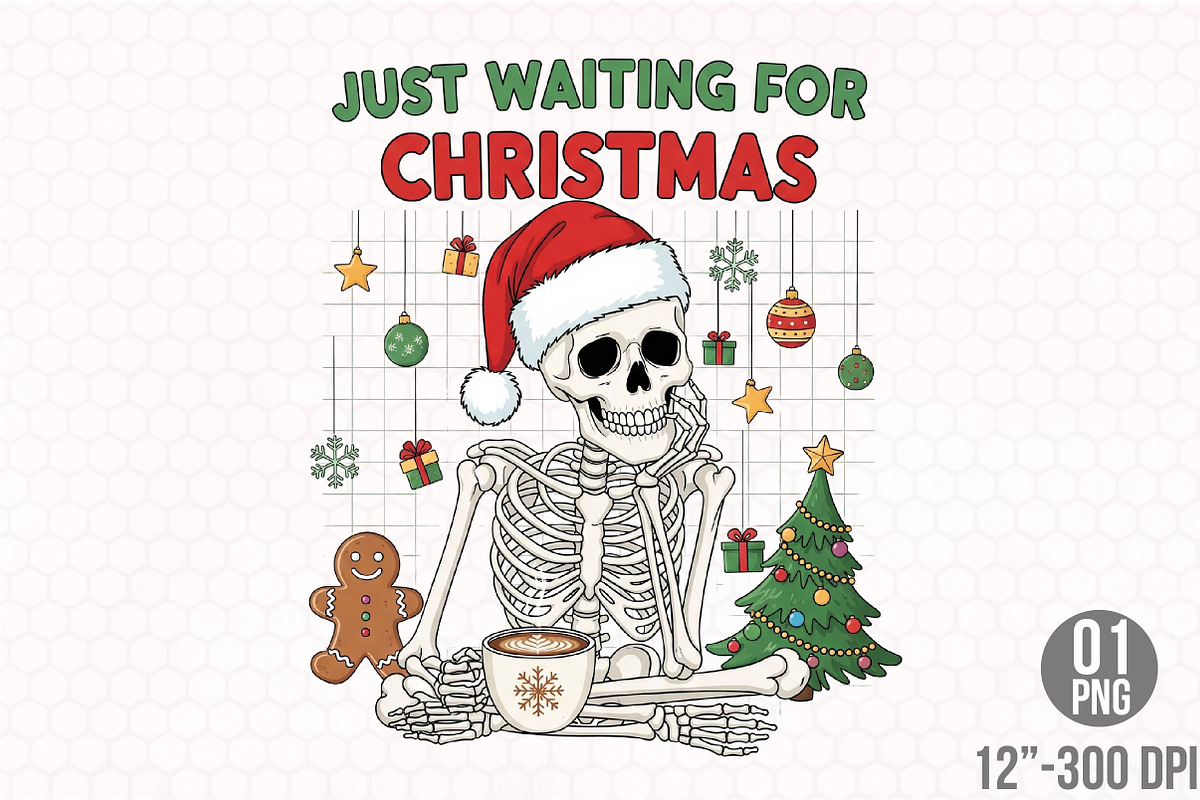 Funny Skeleton Christmas Png, a Graphic by Designking (Photo 1 of 4)