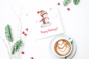 PENGUINS clipart. Watercolor, an Animal Illustration by OlliArtDesign (Thumbnail 3 of 5)