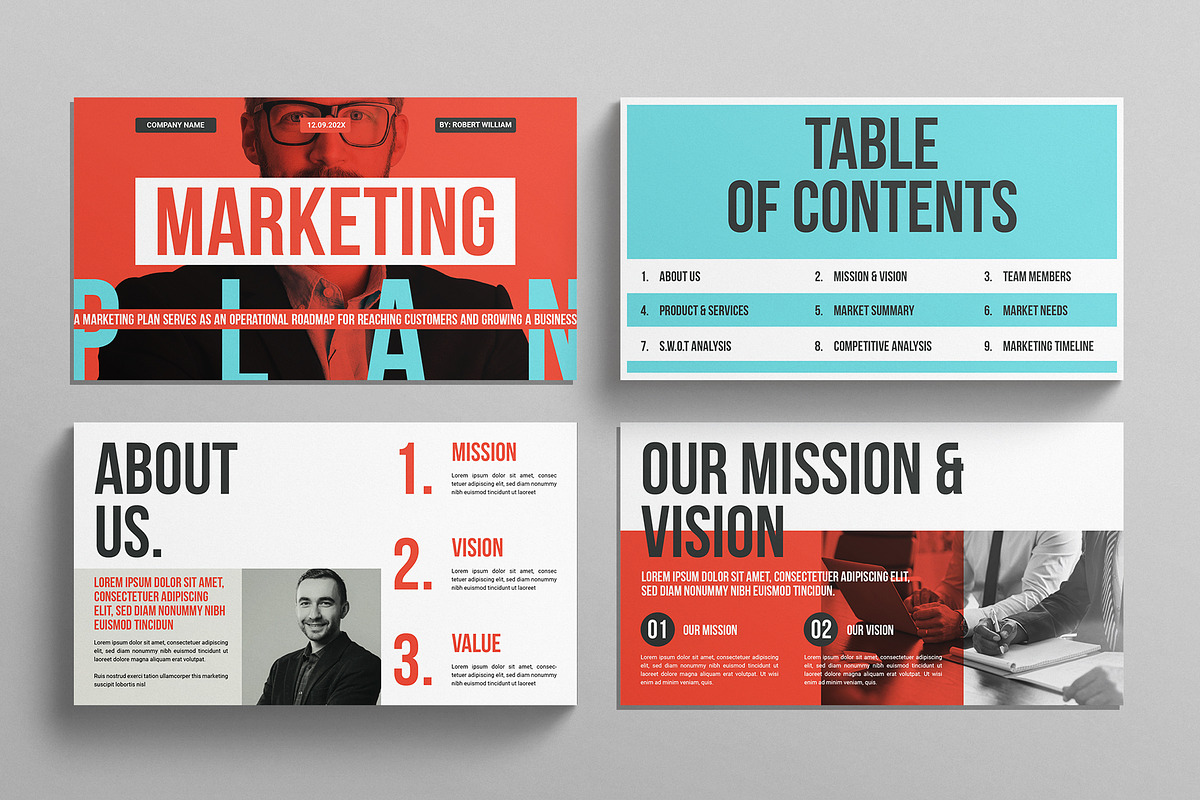 Marketing Plan Presentation Template, a Presentation Template by E-Type (Photo 2 of 5)