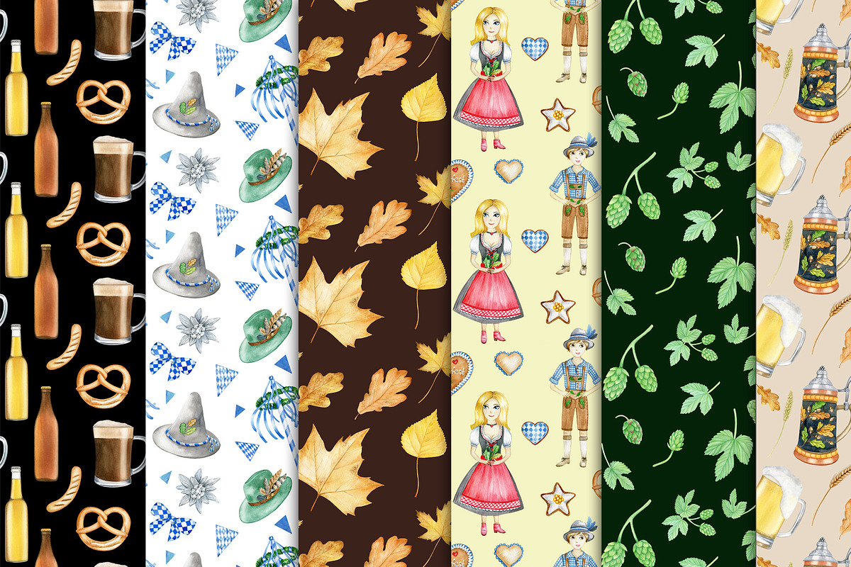 Watercolor Oktoberfest festival set, a Food Illustration by svetodesign (Photo 6 of 10)