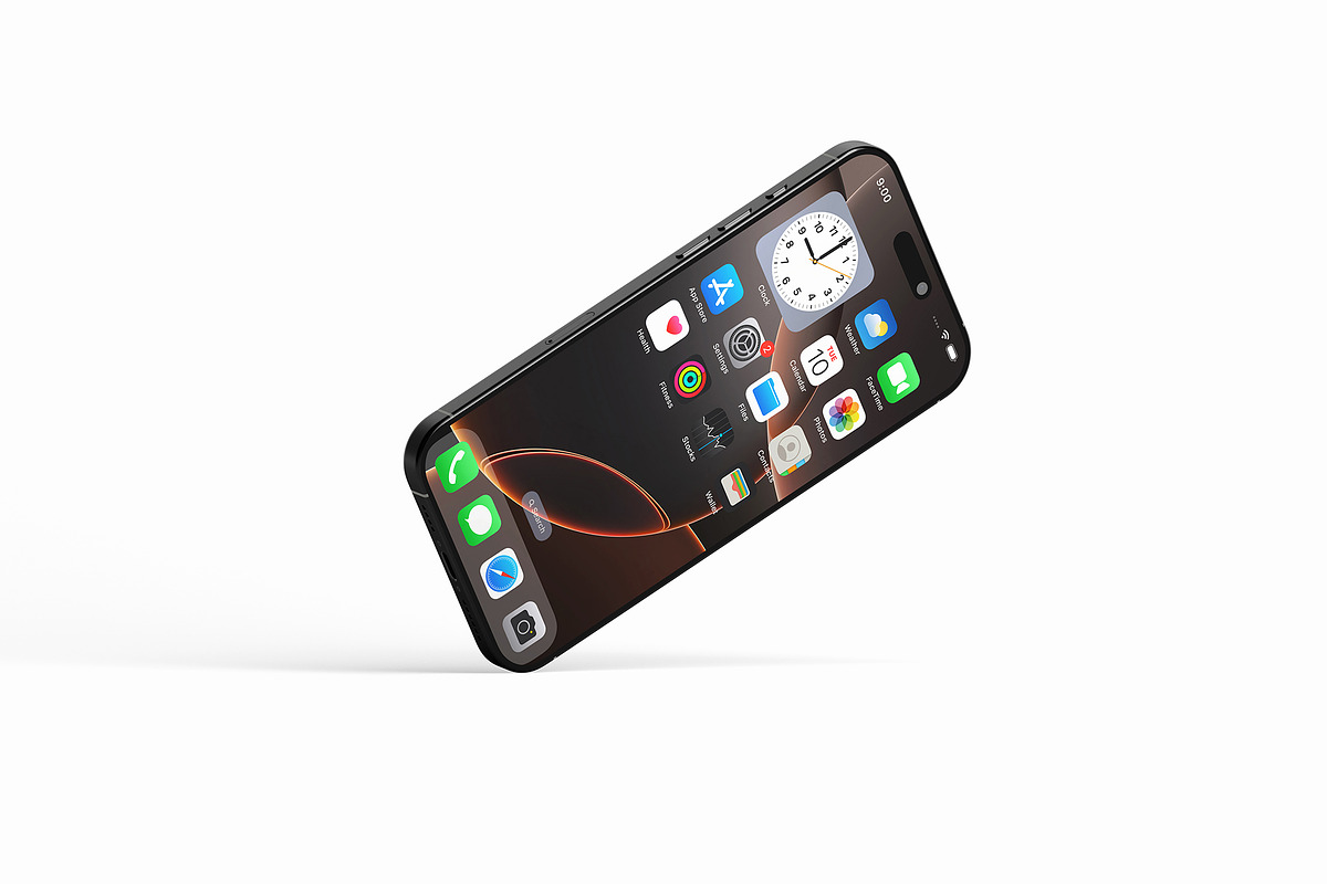 iPhone 16 Pro Max App Skin Mockup, an iPhone Mockup by GraphicVil (Photo 9 of 9)