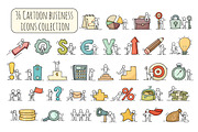 Cartoon business icons set, an Icon by Sapunkele (Thumbnail 1 of 2)