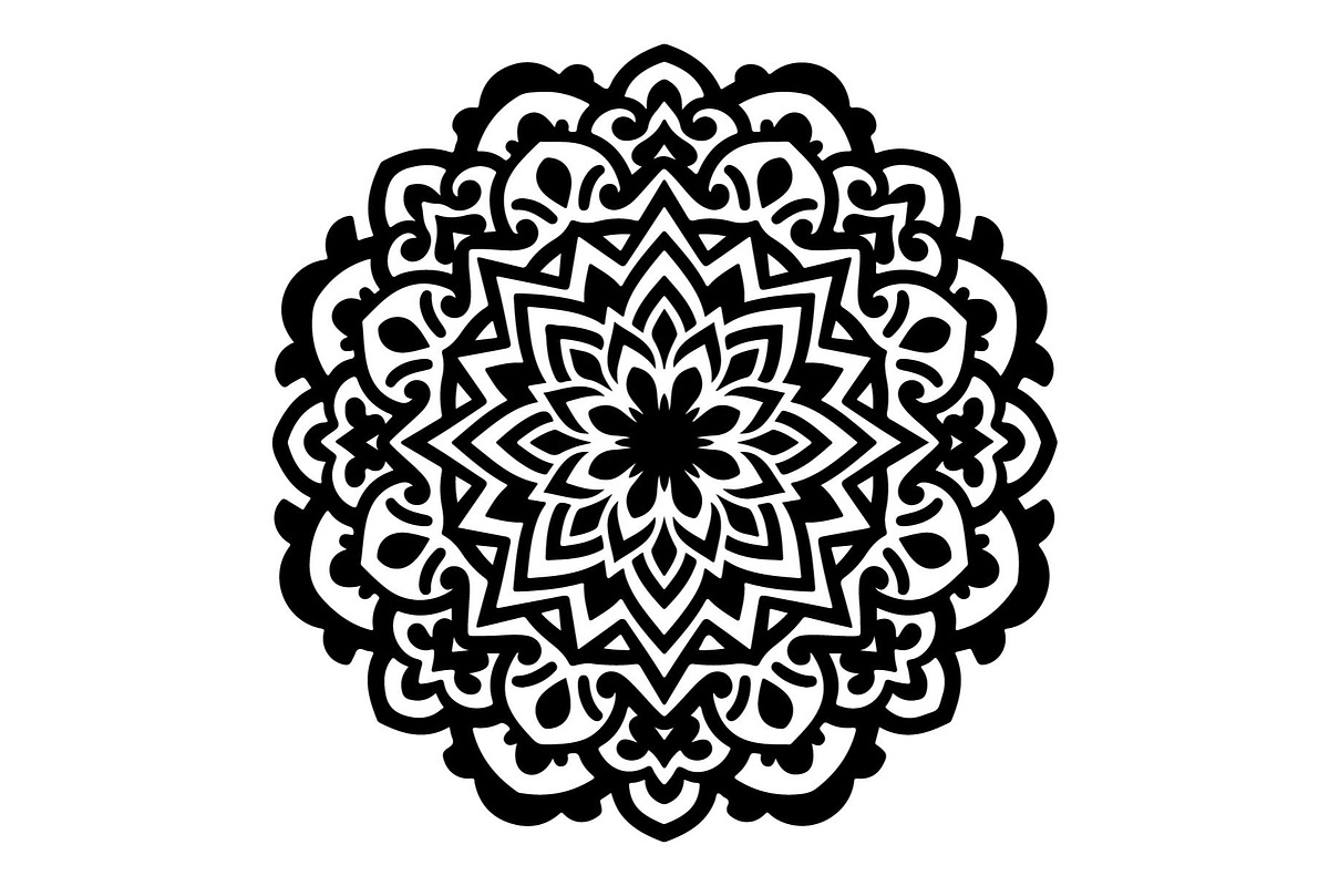 Mandala Floral Silhouette Bundle, an Object Graphic by hafijul (Photo 2 of 4)