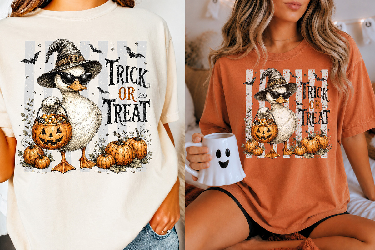 Halloween Goose PNG, Trick or Treat, a Seasonal Illustration by Libby Wishes (Photo 3 of 3)