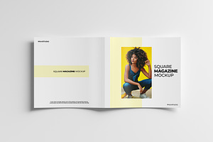 Square Magazine Mockup