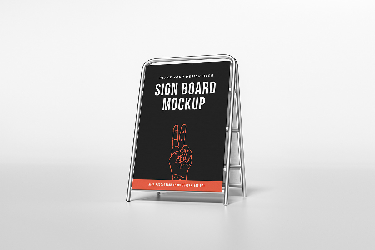 Sign Board Mockup, an Advertising Mockup by AnasStudio