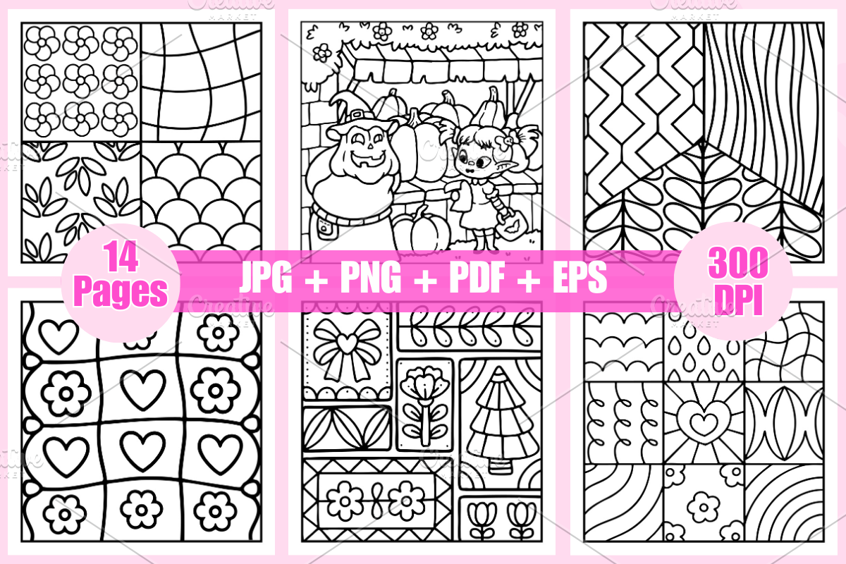 Comfy Patterns Coloring Pages, a Pattern Graphic by Daisy Doodle