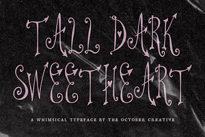 Tall Dark Sweetheart Odd Serif Font