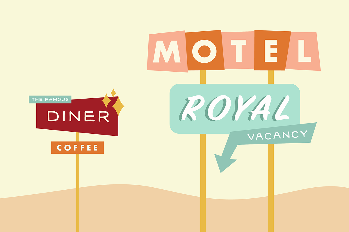 Retro & Rockabilly Vintage Vector, a Background Graphic by Catty Studio (Photo 5 of 8)