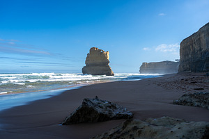 Clifton Beach and Twelve Apostles along the Great Ocean Road, Au, a Nature Photo by GoodGoods