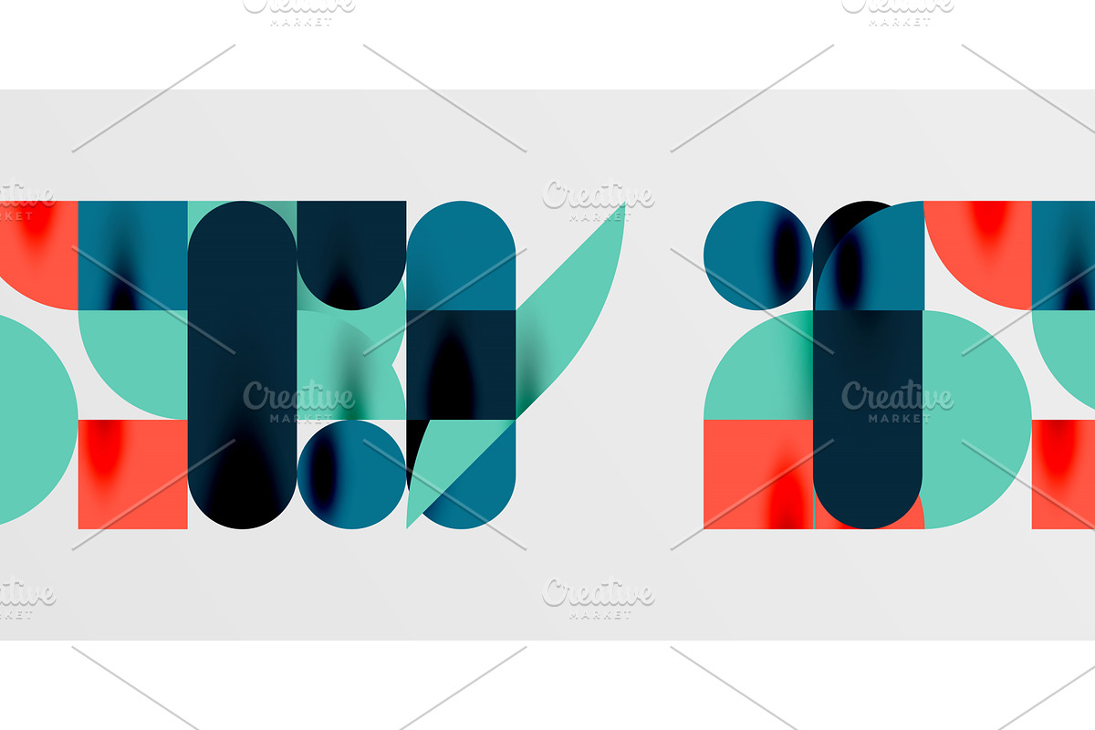 Circles, semi circles, squares and, an Illustration by antishock