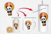 Balloon Panda Clipart, a Graphic by Artnoy (Thumbnail 4 of 5)