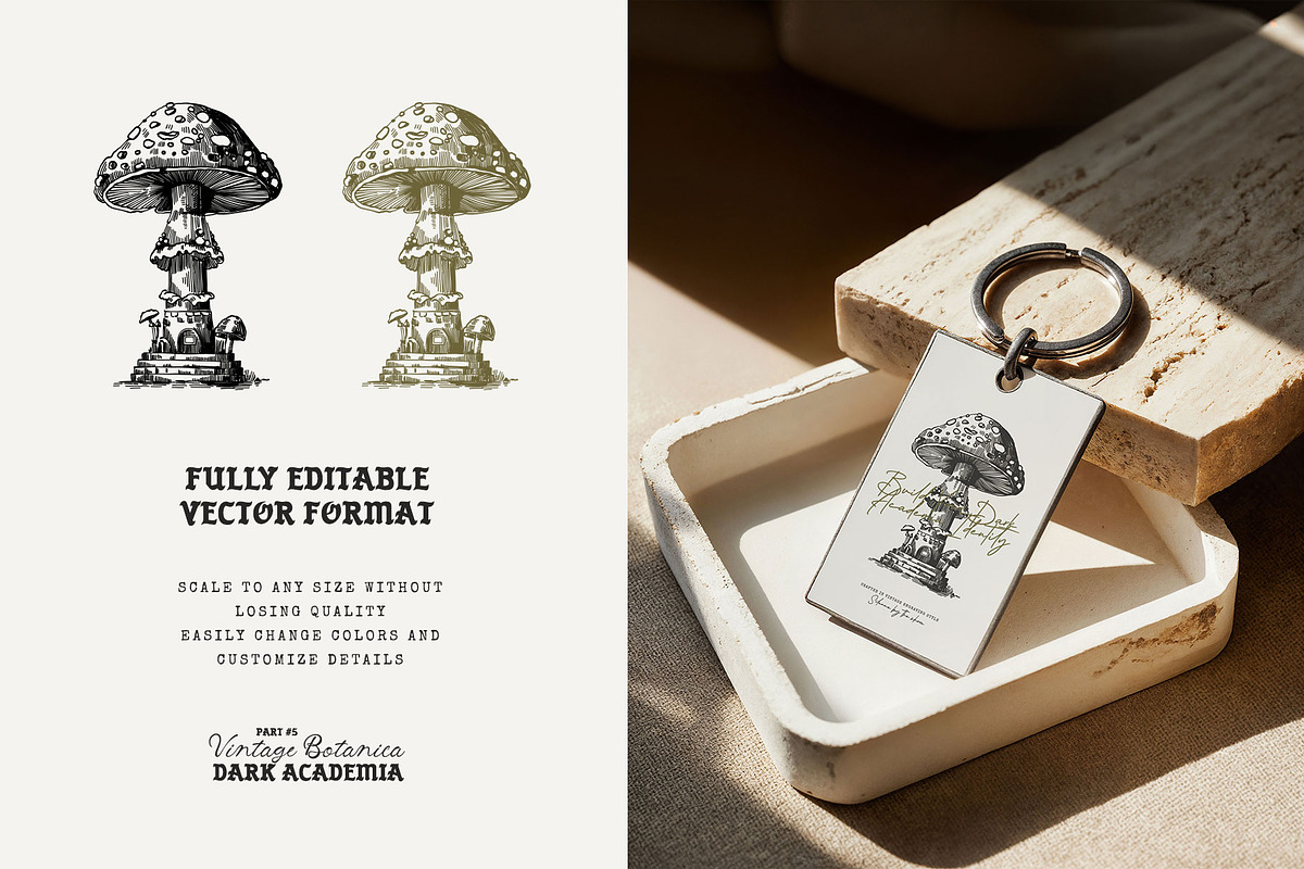Dark Academia Flora | Illustration, an Object Graphic by KetteCreate (Photo 13 of 14)