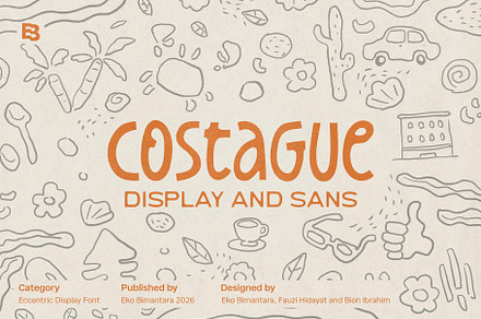 Costage; Eccentric Font Duo, a Font by Eko Bimantara