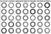 Leaf Laurel Wreath Frame Bundle, an Illustration by Gaye Art (Thumbnail 1 of 51)