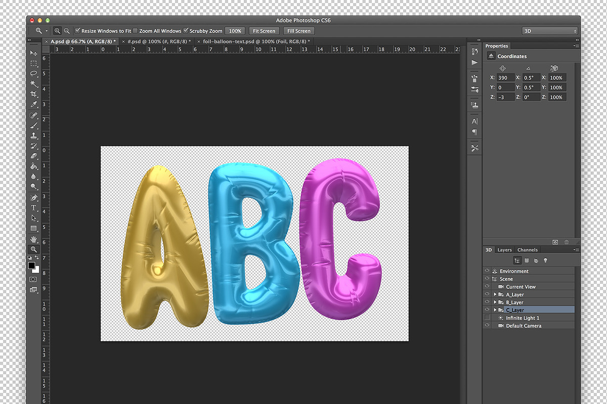 3D Foil Balloon Lettering Pack preview 4