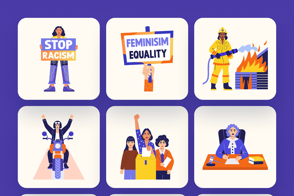 Feminist Icons Illustration, a Person Illustration by Creative Stall (Photo 9 of 10)