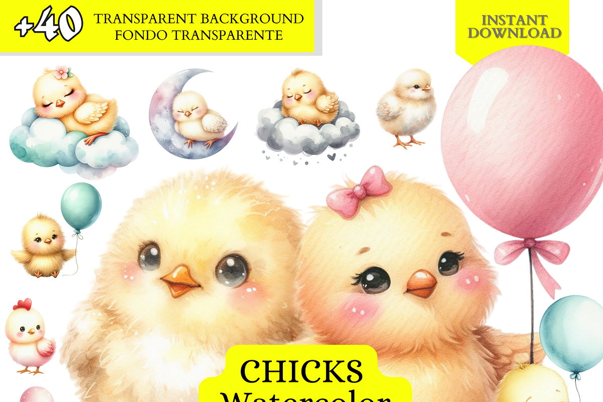 Cute Chick Clipart Chicken Baby png, an Animal Illustration by VM PARTYS  BY TAIRUMA (Photo 1 of 10)