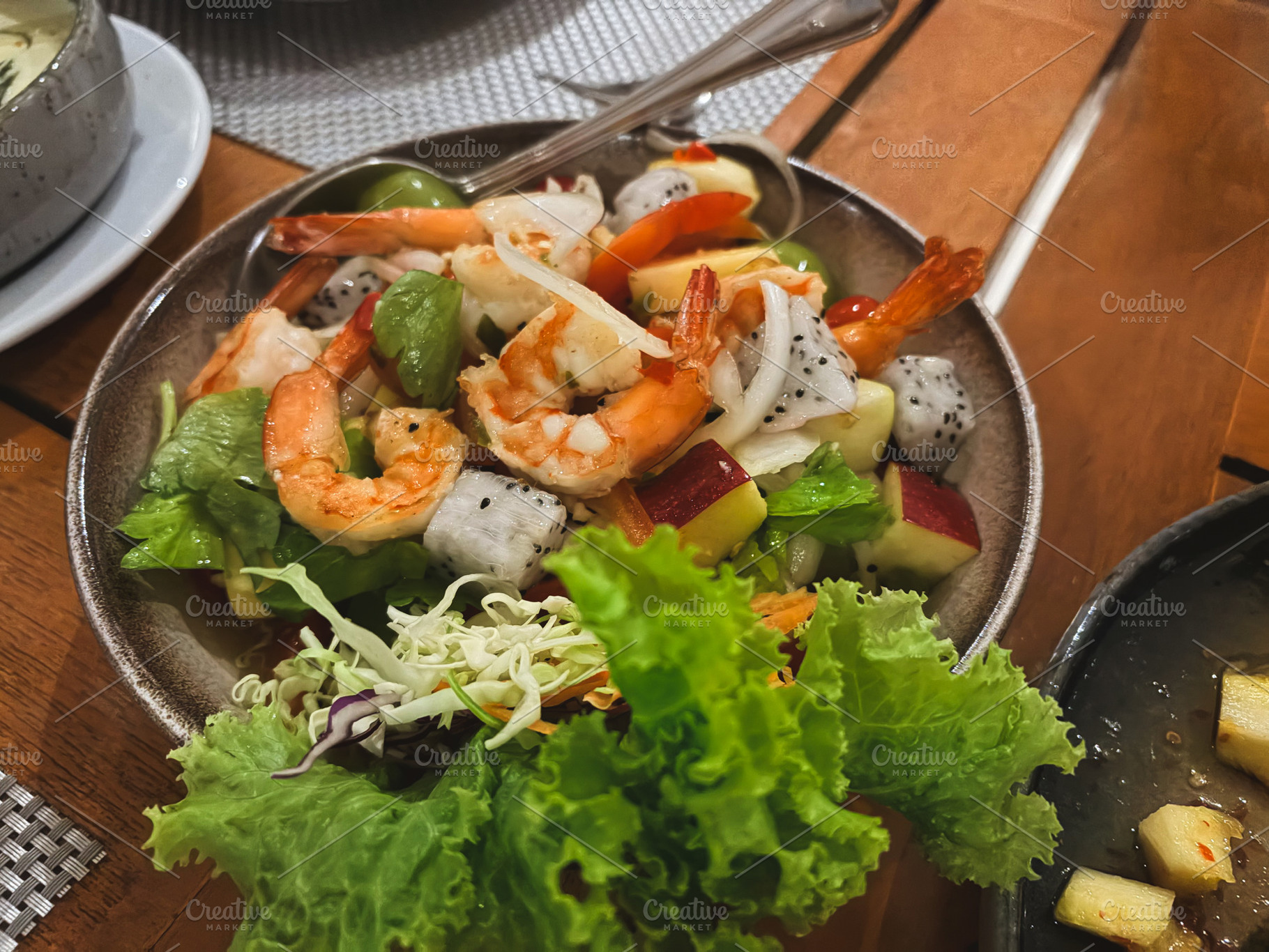 Fruit salad with shrimp, Thai food, a Food & Drink Photo by AMMi