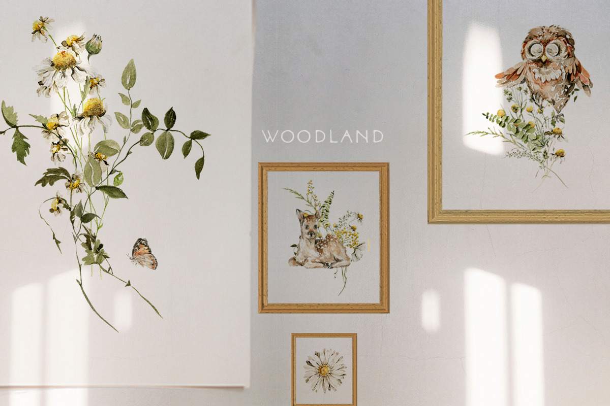 Spring woodland Baby animals clipart, an Animal Illustration by 60secondsArt (Photo 5 of 14)