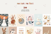 200 NURSERY POSTERS & PRINTS, a Background Graphic by Muse Artist (Thumbnail 8 of 15)