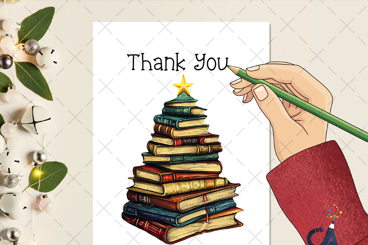 Books Christmas Tree Teacher PNG, an Illustration by Creative Art (Photo 3 of 6)
