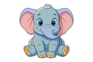 Baby elephant, an Illustration by Mark1987