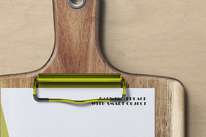 Menu 4 X 9 Mockup Cutting Board